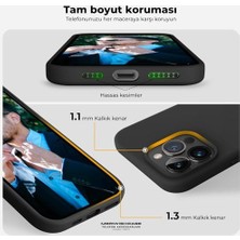 Ecovibe 14 Pro Uyumlu Özel Ipeksi Dokunuş Hissi Veren Içi Yumuşak Kadife Lansman Silikon Kılıf Kapak (Siyah)