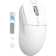 Bistopia Ajazz AJ139 Pro x Superlıght Kablosuz Oyun Faresi,ultra HAFIF(59G),PIXART PAW3395 Optik SENSÖR,26000 Dpı,2.4ghz/usb C Kablolu,ergonomik,6 Programlanabilir DÜĞME,200 Saat Pil Ömrü,pc/mac Için - Beyaz