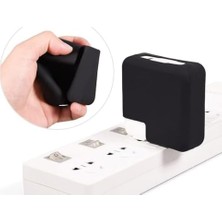 Bistopia Pro 14 M3 M4 ve  Air 15 M4 Şarj Adaptör Kılıfı Silikon 70W Usb-C Uyumlu Ayrıca  Air M2 M3 Serileri ile Kullanılabilir Siyah