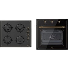 Esty (Silverline) Siyah Rustik Ankastre Set ARF6607B01 - ARO5620B01