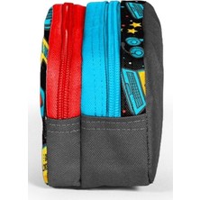 Bistopia Siyah Mavi Gamer Iki Bölmeli Kalem Çantası - Erkek Çocuk