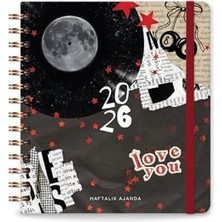 Bistopia 2026 18X20 Spiralli Haftalık Kare Ajanda 12 Aylık - Kolaj