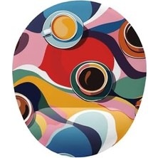 Ecovibe Kahve Desenli Bilek Destekli Mouse Pad