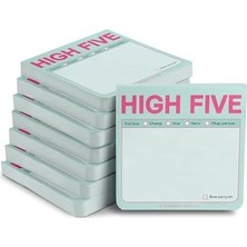 Bistopia Yüksek Beş Yapışkan Not Defteri, Her Biri 7,62 x 7,62 Cm, 8 Adet (Pastel Baskı)