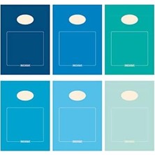 Daders Home A5 Karton Kapaklı Bloknot, Akdeniz Serisi, 80 Yaprak, Düz, Mint