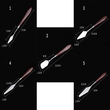 Bistopia 5 Parça Palet Bıçağı Boyama Araçları, Yağlıboya Karıştırma Kazıyıcı, Paslanmaz Çelik Boyama Bıçak Seti, Boya Sanatı Renk Karıştırma Için Plastik Saplı Sanat Spatula Bıçakları