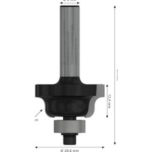 Daders Home 2 608 Aksesuarı 628 394 Profil Freze B 8 Mm, R1 4 Mm, B 8 Mm, L 12,7 Mm, G 54 mm