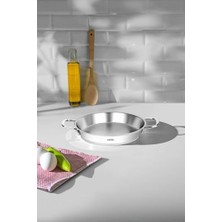 Bistopia Nehir Silver Çelik Italyan Omlet Sahan 20 cm Kapaksız