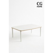 Cg Home Sahra Lüks Modern Lake Boya Orta Sehpa, Salon Sehpası, Gold Detaylı