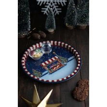 Daders Home Temalı Metal Tepsi, 31.5 cm (Tart)