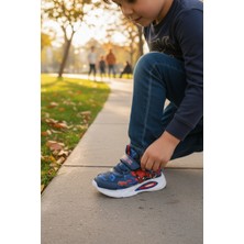 Enoch Çocuk Ortopedik Tabanlı Örümcek Adam Karakterli Işıklı Sneaker Ayakkabı