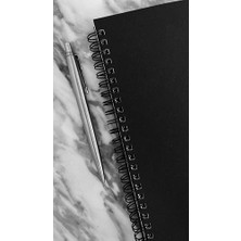 Daders Home Spiralli Defter, Siyah Kapaklı, A5 Boyutunda (15X21 Cm), 100 Yaprak(Çizgisiz)