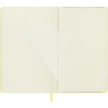 Bistopia Klasik Defter, Sert Kapak, Büyük (5" x 8.2") Çizgili, Sarı, 240 Sayfa