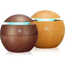 Daders Home 130 ml Hava Nemlendirici, Uçucu Yağ Aromaterapi Makinesi, Ev, Yatak Odası ve Ofis Için Yedi Renkli Işık ile Aroma Hava Difüzörü (Koyu Kahve)