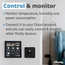 Daders Home Display Siyah + Blu H & T Siyah – Ev Otomasyonu Kiti, 5 A Kontrol Paneli ve Anahtar, Sıcaklık ve Nem Sensörü, Termostat Fonksiyonu ve Elektrik Tüketimi Ölçümü