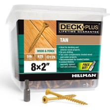 Daders Home Plus Screws, Self-Drilling, Tan Ceramic, 2-In. x #8, 5-Lbs. -48414