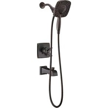 Daders Home Ashlyn 17 Serisi Çift Işlevli Küvet ve Duş Seti 2 Püskürtmeli Dokunmatik Temiz IN2ITION 2'si 1 Arada Elde Tutulan Hortumlu Duş Başlığı, Venedik Bronz T17464-RB-I (Vana Dahil Değildir)