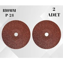 Daders Home Schleifmittel P24 Metal Fiber Zımpara Diski, 180MM, Vbg 49 Sertifikalı, Kuru Taşlama Için, 2 Adet