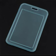 Daders Home Premium Kart Kılıfı Şeffaf Dikey Yaka Kartı Kart Koruyucu