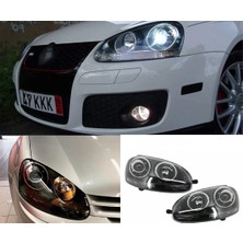 X Power Tuning Vw Golf 5 Uyumlu R32 Siyah Zemin Mercek Far