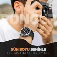 Daders Home ile Uyumlu  Deri Görünümlü Hybrid Kordon Galaxy 8 44MM/40MM/ 46MM Için 1.sınıf Kaplama Galaxy 8 Kordon Yumuşak Silikon 8 Kordonu