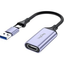 Bistopia 1080P 60Hz HDMI Video Capture Card USB 3.0 ve Type-C Görüntü Yakalama Kartı