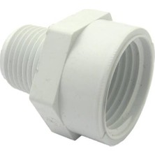 Daders Home 15-1635 Pvc Hortum Adaptörü, 3/4 Inç Dişi Hortum Dişi ve 1/2 Inç Erkek Boru Dişli, Beyaz