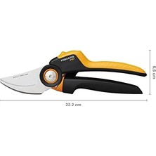 Daders Home Bypass L Bahçe Makası, x Serisi Powergear, P961, Döner Sap, Taze Dallar Için, Yapışmaz Kaplama, Paslanmaz Çelik Bıçaklar, Uzunluk: 22,2 Cm, Siyah/turuncu, 1057175
