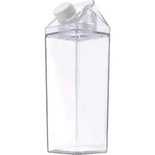 Daders Home Süt Kutu Tasarımlı Su Kahve Içecek Şişesi | Cam Değildir | Kahve ve Sunum Bardağı ve Matarası 500-600ML