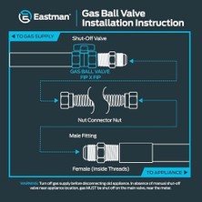 Daders Home 60011 Fıp Düz Gaz Küresel Vana, 1/4 Dönüşlü Kol, Pirinç Tesisat Montajı, 3/4 "