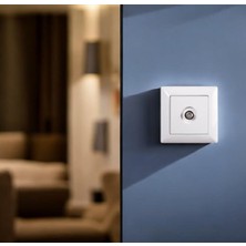 Bistopia Visage Beyaz F Konnektörlü Uydu Prizi Eko (Çerçeve Dahil)