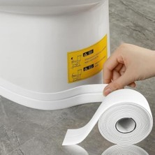 Daders Home Kendinden Yapışkanlı Su Geçirmez Izolasyon Bandı – 3,2 M Pvc Köşe ve Kenar Koruma Şeridi, Lavabo, Küvet, Duş ve Mutfak (Beyaz)