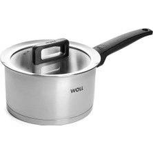 Daders Home 918NC Saplı Tencere, Indüktif, Çap 18 Cm, 10 cm Yükseklik, 2,5 L Tüm Ocak Türleri Için Uygundur, Paslanmaz Çelik, 200