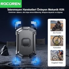 Daders Home 360° Ayarlanabilir Ayna Dibi Bağlantılı Motosiklet Telefon Tutucu