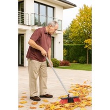 Daders Home Yer Süpürme Fırçası, 25 Cm, Orta Sert Kıl, Sapsız, Dayanıklı Plastik Gövde, Ahşap Zemin Uyumlu, Ev Içi Temizlik Fırçası, Balkon ve Garaj Kullanımına Uygun, Ergonomik Tasarım, Temizlik Aparatı