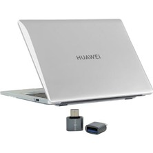 Daders Home Matebook D16 2022-2023 Kılıf Uyumlu Kristal Parlak Şeffaf Sert Hard Ince Hafif Çizilme Koruma 16 Inç Şeffaf