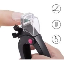 Daders Home Gaman Takma Tırnak Kesme Makinesi - Protez Tırnak Kesme Makası - 6 Uzunluk Ayarı + Çöp Hazneli Siyah