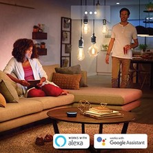 Daders Home Hue E27 Filament A60 550 Lm, Sıcak Beyaz Işık, Kısılabilir, Uygulama Üzerinden Kontrol Edilebilir, Amazon Alexa (Echo, Echo Dot) ile Uyumlu