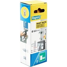 Daders Home Blindnietmuttern, Ince Malzemeler Için, 20 Adet, Matkap Ucu Dahil, M5