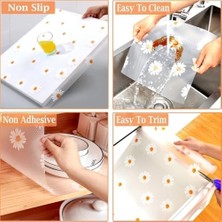 Daders Home Mutfak Rafı, Su Geçirmez Şeffaf Eva Malzeme, Kaymaz ve Kesilebilir Tasarım, Buzdolabı, Dolap ve Çekmeceler Için Pratik Raf Kaplaması