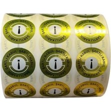 Daders Home Pp Kalite Kontrol Şartlı Kabul Etiketi 25MM Çap 2500 Adet Yan Yana 3 Lü