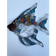 Daders Home Dekoratif Metal Duvar Panosu – Mozaik Desenli Balık Tasarımı