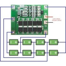 Daders Home Micron 4s 40A Bms 18650 Lityum Pil Şarj Koruma Devresi - 16.8V