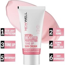 Daders Home Ton Eşitleyici Yüksek Koruma Etkili Güneş Kremi | Aydınlatıcı Etkili Spf 50+ | Uva/uvb Korumalı Pembe Yüz Güneş Kremi 50 ml