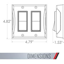 Daders Home 5127-2 2-Gang Hava Koşullarına Dayanıklı Dekoratör Anahtar Kapağı, Dikey, Bronz