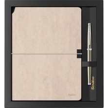 Daders Home SD600-12 Verona Bej A5 Defter & 800 Titanyum Krom Set