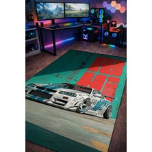 Gxeart Nissan Gtr R34 Spor Araba Tasarım Yıkanabilir Kaymaz Taban Halı