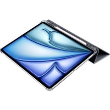 Daders Home iPad Air 11INÇ M2/m3 2025-2024 ile Uyumlu Kılıf Flip Cover Kalem Bölmeli Pc Siyah