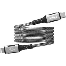 Daders Home Dynamıc 30W Hızlı Şarj, Mıknatıslı, Type-C To Lightning Şarj ve Data Aktarım Kablosu, 1 Metre, Siyah