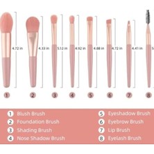 Daders Home 8'li Profesyonel Makyaj Fırça Seti, Rose Gold, Seyahat Çantalı, Göz ve Yüz Makyajı Için